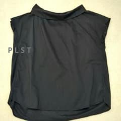 PLST 半袖 フレンチスリーブ ブラウス ブラック Mのサムネイル