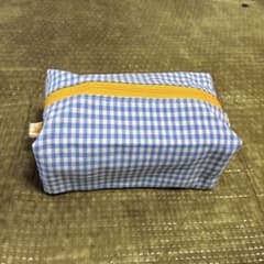 ギンガムチェック ポーチ ハンドメイド 小物入れのサムネイル