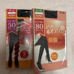 黒タイツ（50デニール・80デニール）2足組×2のサムネイル