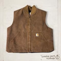 Carhartt USA リペアダックベスト 茶 M相当#829 Carhartt USA リペアダックベスト 茶 M相当#829 - メルカリ