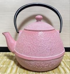 南部鉄器　OIGEN たまご型　急須　新品 南部鉄器 鉄急須 OIGEN 盛栄堂 ピンク色 たまご型 及源鋳造 ※茶漉し