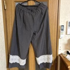 グレー レース付き イージーパンツのサムネイル