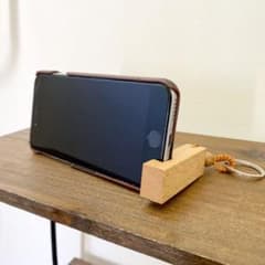 スマホスタンド　木製キーホルダーのサムネイル