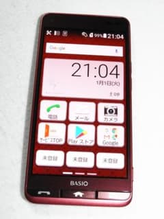 KYOCERA BASIO3 レッド KYV43 au KDDI - メルカリ