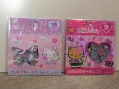 ハローキティ クリスタルシール 15枚入り2袋　おはじきタイプシール