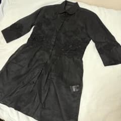 ERMANNO SCERVINO 長袖 カットソー 刺繍 ERMANNO SCERVINOレース刺繍シアーロングシャツ チュニック 44 - メルカリ