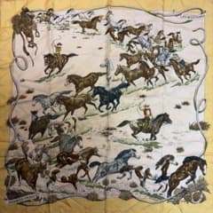B*y様 HERMES カレ90 LES MUSTANGS スカーフ - メルカリ
