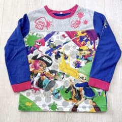 ゆ*き様 130 スプラトゥーン トレーナー キッズ 任天堂 キャラ総柄 人気デ