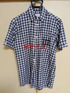 ⚠️処分直前 値下 SUPER THANKS Mサイズ チェック柄 半袖シャツのサムネイル