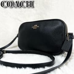 COACH コーチ✨️美品 ショルダーバッグ レザー シボ革 ダブル