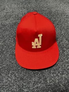 LA メッシュキャップ　古着　赤のサムネイル