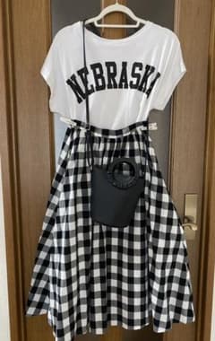 ギンガムチェックロングスカート◡̈*.。のサムネイル