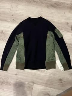 新品未使用 サカイsacai スウェットx MA-1 サイズ2 Mサイズ相当のサムネイル
