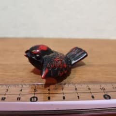 時代提物 極上木彫根付【福来雀】両羽根間約5.1cm 嘴尾間約6cm 重さ約 