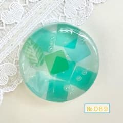 № 089 ミント ゼリーソーダ グリーン レトロ レジン ヘアゴム - メルカリ