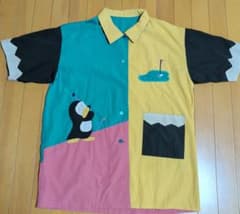 昭和レトロ 古着 ヴィンテージペンギン ゴルフ 刺繍 半袖シャツのサムネイル