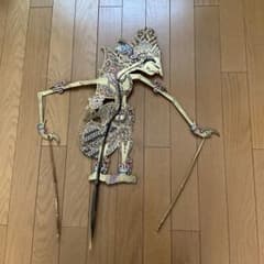 インドネシア　伝統工芸品　ワヤン・クリ　水牛革　水牛の角　影絵人形　大型68cm インドネシア 伝統工芸品 ワヤン・クリ 水牛革 水牛の角 影絵人形 大型