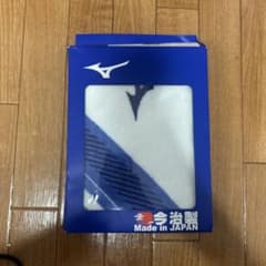 Mizuno 今治フェイスタオル ホワイト×ブルー 34cm x 80cmのサムネイル