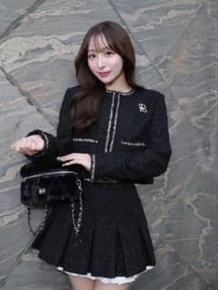 Darichダーリッチ スパンコールツイードジャケット - メルカリ