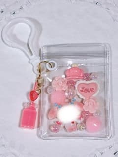 Candy bag keychain, pink