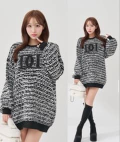 ダーリッチ DDロゴツイードニットプルオーバー BLK - メルカリ