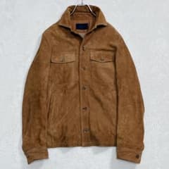 『ナノユニバース × ジュンハシモト』スエードジャケット やぎ革 キャメル L ナノユニバース × ジュンハシモト』スエードジャケット やぎ革