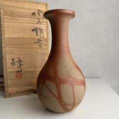 堀江祥山 備前 花器 緋襷 鶴首 花入 共箱 - メルカリ