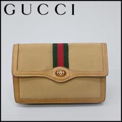 □a1540 GUCCI【グッチ】 シェリーライン 長財布 オールドグッチ
