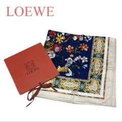早い者勝ち！希少品【未使用】LOEWE ロエベ 大判スカーフ シルク100