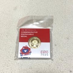 【大阪万博限定】ミャクミャク 記念メダル ゴールド調