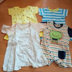 男の子用ベビーロンパース カバーオール 4枚セット まとめ売り 60