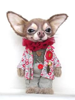 テディベア　作家　アーティストベア　アートドール　チワワのアレン テディベア 作家 アーティストベア アートドール チワワのアレン