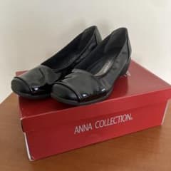 ANNA COLLECTION レディースパンプス　黒　21.5㎝のサムネイル