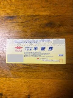 GALA湯沢スキー場　リフト半額券　１枚　ガーラ湯沢　スキー　スノーボード　半額のサムネイル