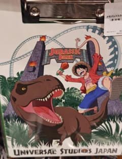 USJ　ワンピース　ジュラシックパーク　コラボ　ミニバインダー&メモセット - 2