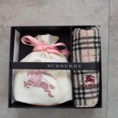 【未使用】BURBERRY バーバリー タオルハンカチ＆巾着ポーチ ギフトセットのサムネイル