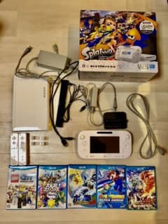Nintendo Wii U スプラトゥーン セット＋スマブラなど5本付きのサムネイル