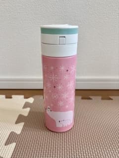 【専用】スターバックスワンタッチステンレスボトル ボーラーベアピンク 350mlのサムネイル