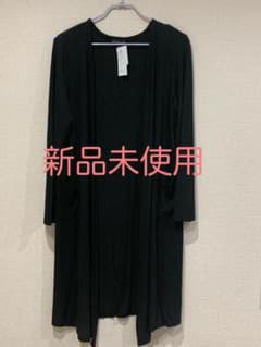ブラック薄手カーディガン　黒　L Lサイズのサムネイル