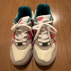 New Balance 580 スニーカー ホワイト/ピンク/ターコイズのサムネイル