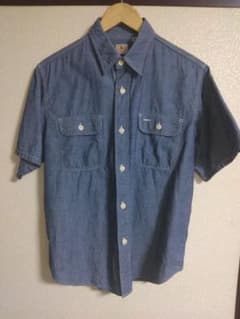 SUGAR CANE シャンブレーシャツ 半袖 ブルー Mのサムネイル