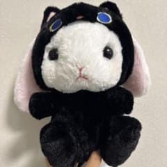 뽀토우사로피-유루구루미 냥코 시로피-봉제인형 검은 고양이