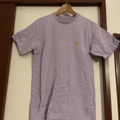 古着 カーハート 刺繍 ワンポイント Tシャツ 薄紫 ライトパープルのサムネイル
