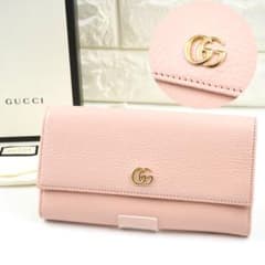 「♡美品・レア♡」GUCCI 2つ折り　長財布　プチ　マーモント　ピンクのサムネイル