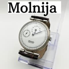 Molnija モルニヤ レギュレーター 手巻き 腕時計 ヴィンテージ 黒革 Molnija モルニヤ レギュレーター 手巻き 腕時計 ヴィンテージ 茶革