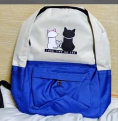 고양이 무늬 배낭 백 미니 토트 파우치 붓 상자 세트
