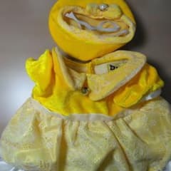 黄色いフリル付きドレス ぬいぐるみ用のサムネイル