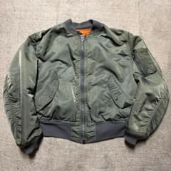 旧タグ USA製 ALPHA アルファ MA-1 フライトジャケット 短丈 XL Alpha アルファMA-1 80s USA製 旧タグ 3本線 短丈 - メルカリ