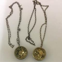 値下げ アンティーク 樹脂 ネックレス 2個セットのサムネイル