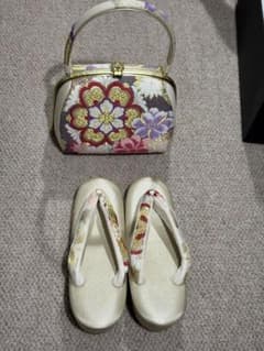 花柄草履とバッグセットのサムネイル